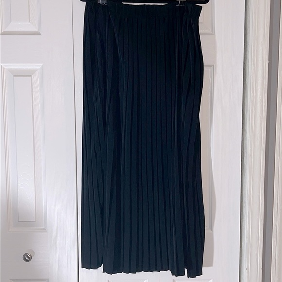 Banana Republic Black Pleated Maxi Skirt Large